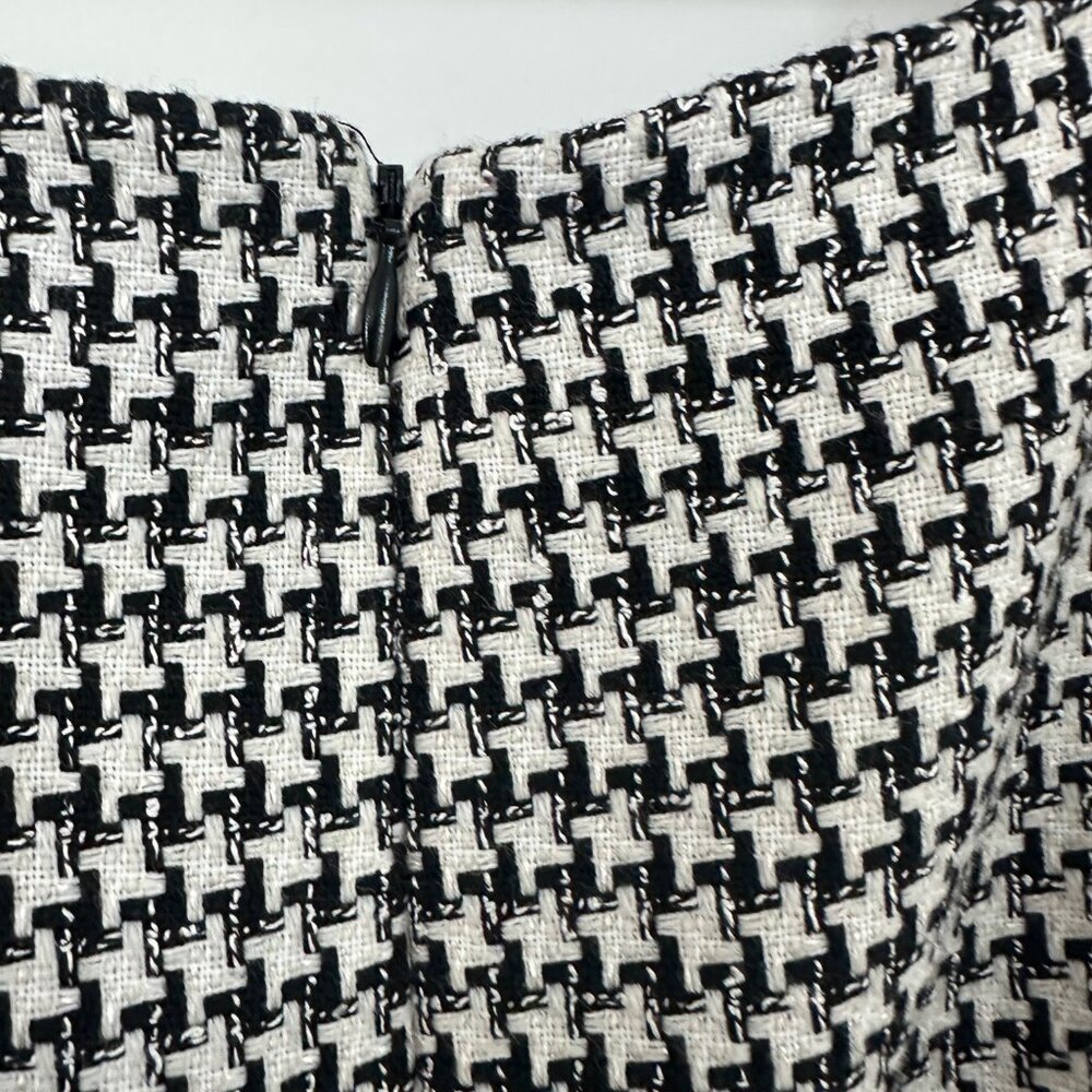 White House Black Market Houndstooth Blazer & Skirt Set | Classic Black & White - Picture 14 of 14